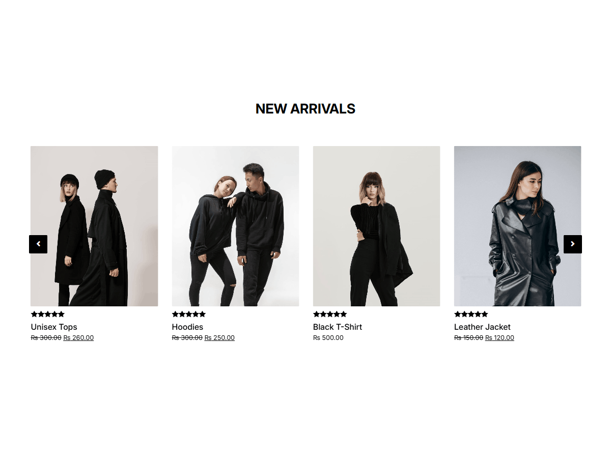 Commerce Grove Product Slider